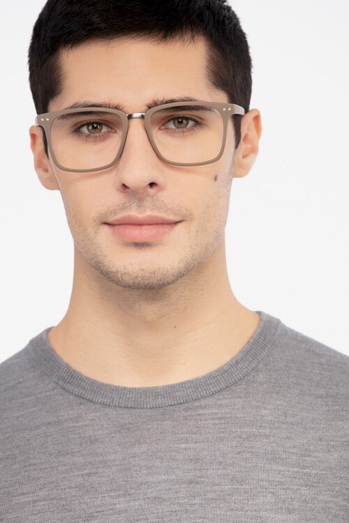 Forte Brown Plastic-metalEyeglass Frames for Men from EyeBuyDirect