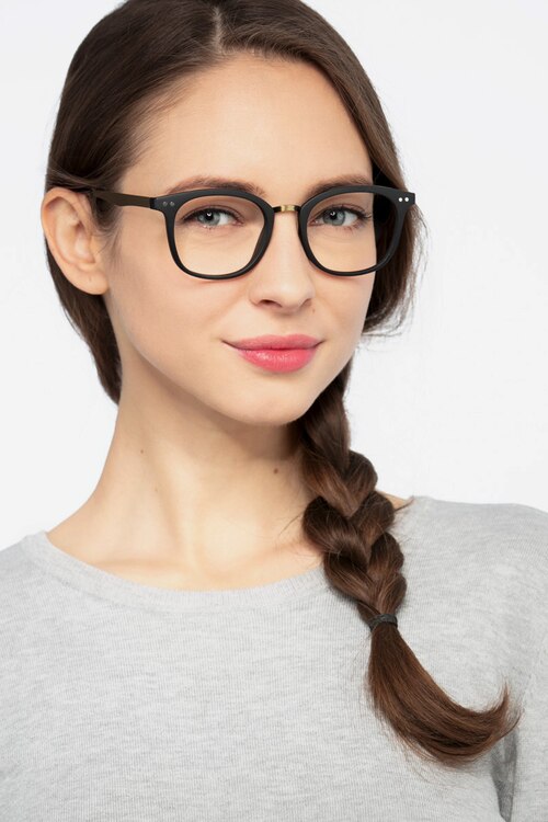Lyric Black PlasticEyeglass Frames for Women from EyeBuyDirect
