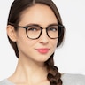 Lyric Black PlasticEyeglass Frames for Women from EyeBuyDirect