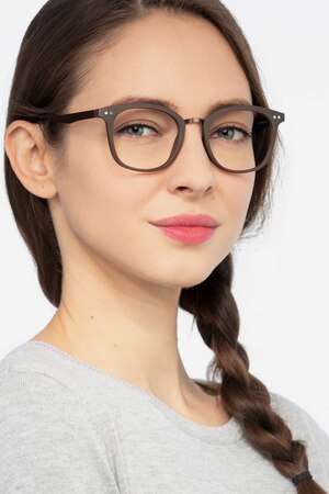 Brown Lyric -  Metal Eyeglasses