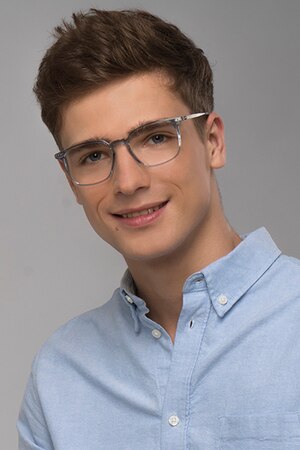 Clear Blue Ghostwriter -  Lightweight Plastic Eyeglasses