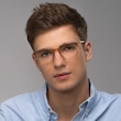 Ghostwriter Clear Orange Plastic, MetalEyeglass Frames for Men from EyeBuyDirect