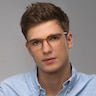 Ghostwriter Clear Orange Plastic-metalEyeglass Frames for Men from EyeBuyDirect