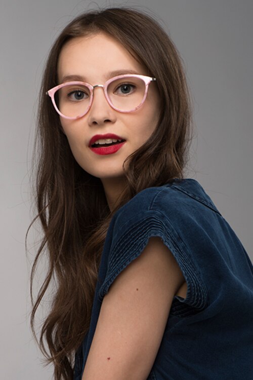 Lightworks Pink Plastic-metalEyeglass Frames for Women from EyeBuyDirect