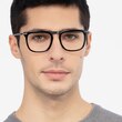 Kompa Black Acetate, MetalEyeglass Frames for Men from EyeBuyDirect
