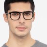 Kompa Black Acetate-metalEyeglass Frames for Men from EyeBuyDirect