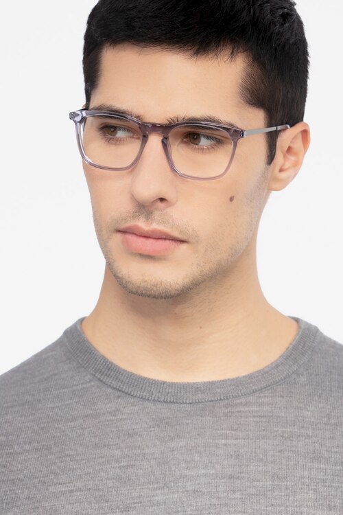 Tuesday Gray Acetate-metalEyeglass Frames for Men from EyeBuyDirect