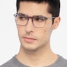 Tuesday Gray Acetate-metalEyeglass Frames for Men from EyeBuyDirect