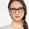 Kat Black Acetate-metalEyeglass Frames for Women from EyeBuyDirect