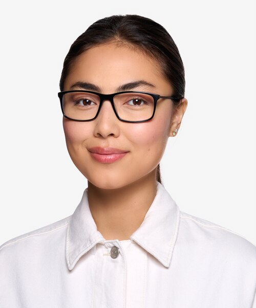 Marvel Black Acetate-metalEyeglass Frames for Women from EyeBuyDirect