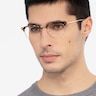 Relive Tortoise Golden Acetate-metalEyeglass Frames for Men from EyeBuyDirect
