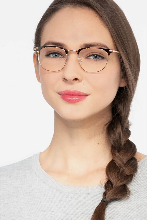Relive Tortoise Golden Acetate-metalEyeglass Frames for Women from EyeBuyDirect