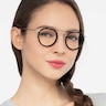 Architect Black Silver Acetate-metalEyeglass Frames for Women from EyeBuyDirect