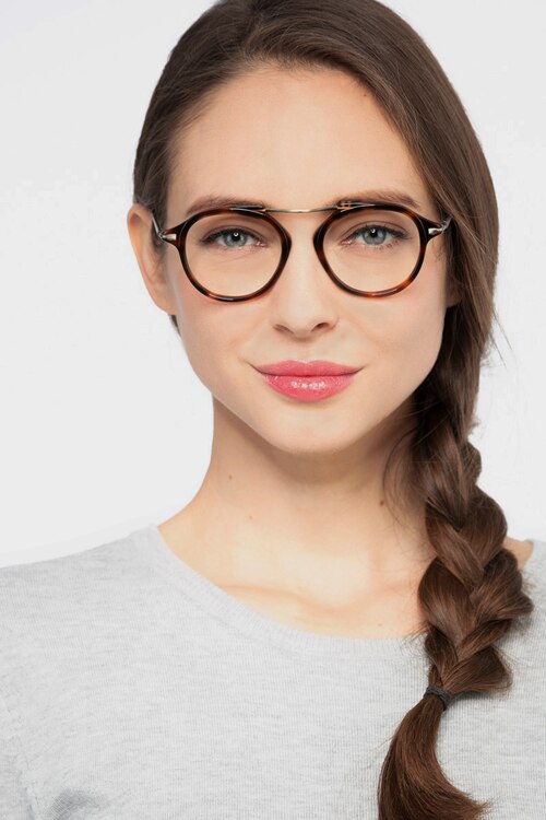 Terminal One Tortoise Bronze Acetate-metalEyeglass Frames for Women from EyeBuyDirect