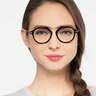 Terminal One Black Gunmetal Acetate-metalEyeglass Frames for Women from EyeBuyDirect