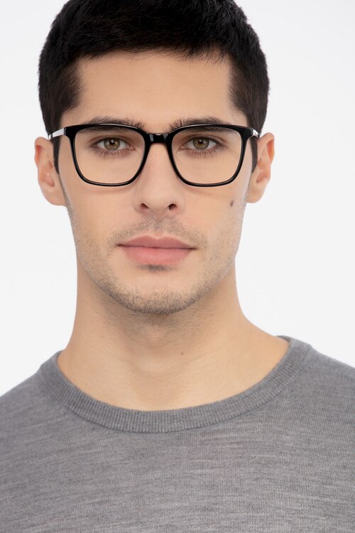 Morrow Black Acetate-metalEyeglass Frames for Men from EyeBuyDirect