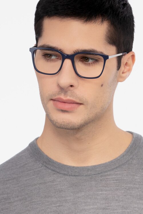 Morrow Navy AcetateEyeglass Frames for Men from EyeBuyDirect