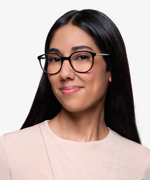 Lucy Black Acetate-metalEyeglass Frames for Women from EyeBuyDirect