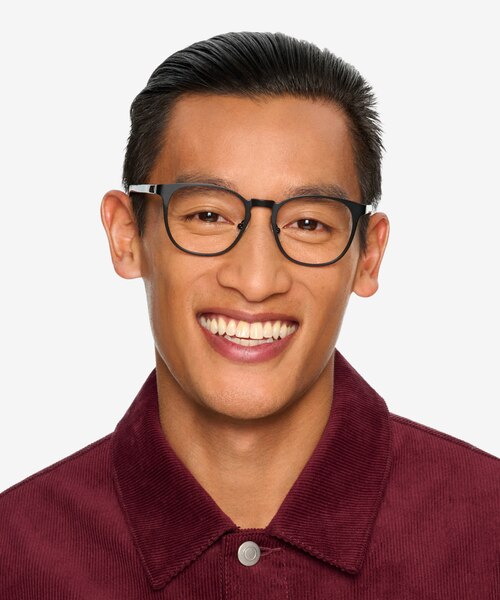 Resonance Noir Acetate-metalMontures de lunettes de vue pour Hommes d'EyeBuyDirect