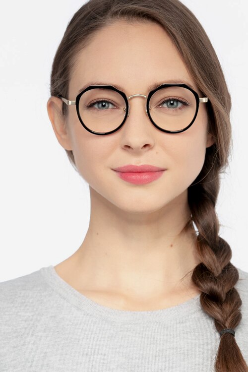 Accent Black Acetate-metalEyeglass Frames for Women from EyeBuyDirect