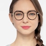 Accent Black Acetate-metalEyeglass Frames for Women from EyeBuyDirect