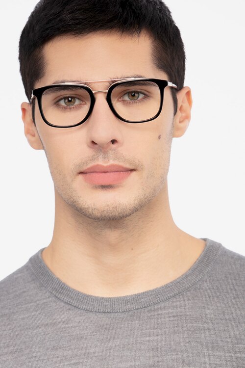 Guild Black AcetateEyeglass Frames for Men from EyeBuyDirect