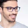 Stanza Bleu Acetate-metalMontures de lunettes de vue pour Hommes d'EyeBuyDirect