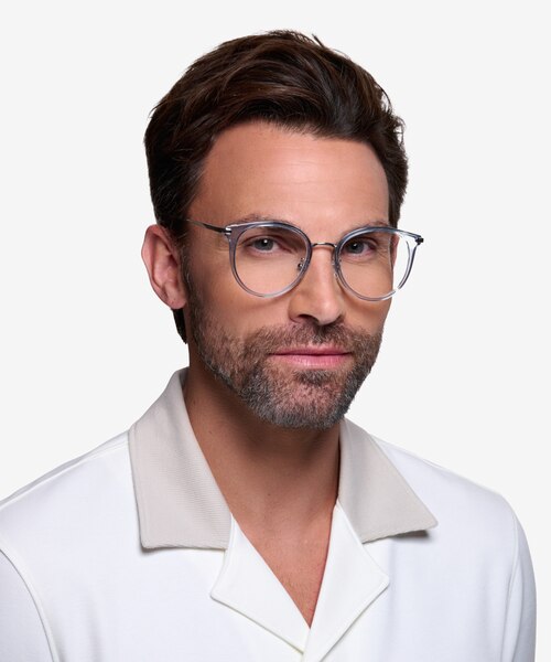 Hollie Bleu Plastic-metalMontures de lunettes de vue pour Hommes d'EyeBuyDirect