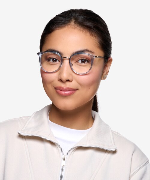 Hollie Bleu Plastic-metalMontures de lunettes de vue pour Femmes d'EyeBuyDirect