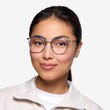 Hollie Blue Plastic, MetalEyeglass Frames for Women from EyeBuyDirect