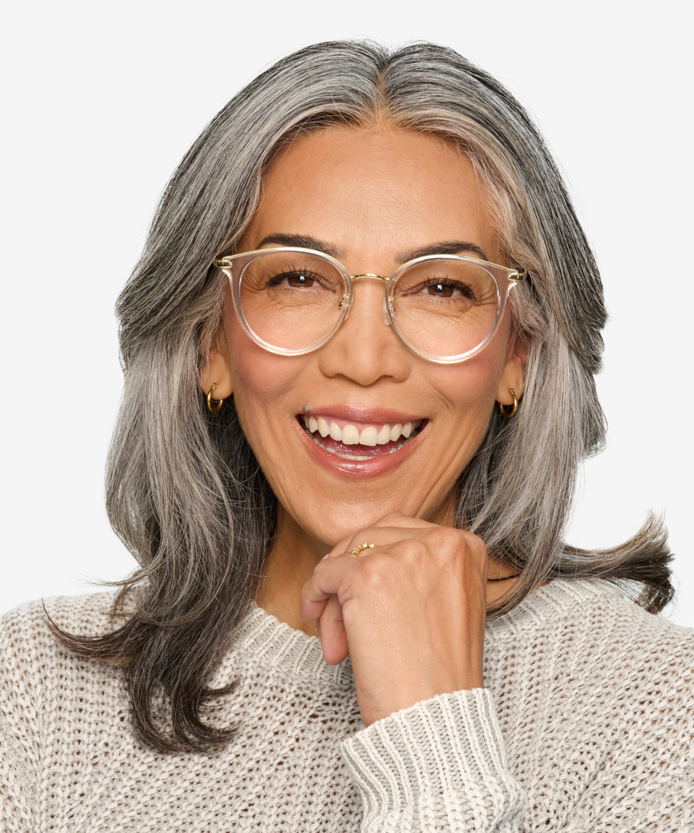 Hollie Round Clear Glasses for Women Eyebuydirect