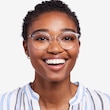 Moon River Clear Blue Plastic, MetalEyeglass Frames for Women from EyeBuyDirect