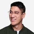 Moon River Clear Pink Plastic, MetalEyeglass Frames for Men from EyeBuyDirect