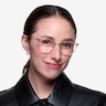 Moon River Clear Pink Plastic-metalEyeglass Frames for Women from EyeBuyDirect