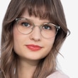 Moon River Clear Green Plastic, MetalEyeglass Frames for Women from EyeBuyDirect