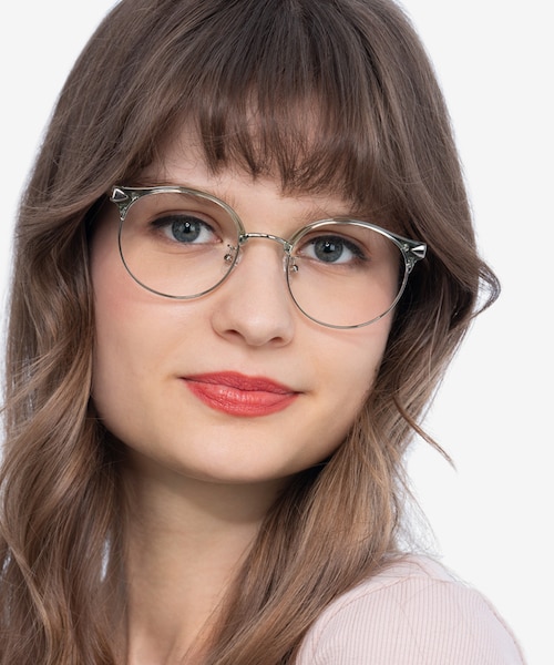 Moon River Clear Green Plastic, MetalEyeglass Frames for Women from EyeBuyDirect