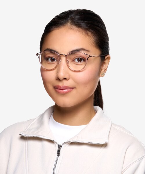 Dazzle Rose Acetate-metalMontures de lunettes de vue pour Femmes d'EyeBuyDirect