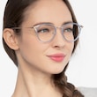 Dazzle Blue Acetate, MetalEyeglass Frames for Women from EyeBuyDirect