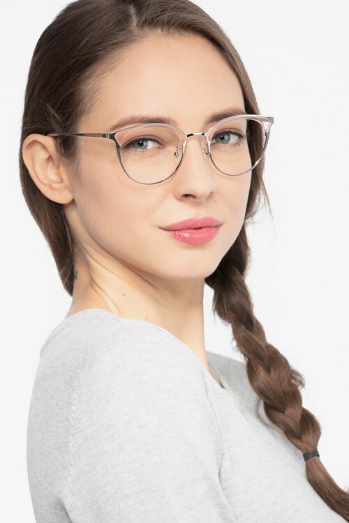 Bouquet Pink Silver Acetate-metalEyeglass Frames for Women from EyeBuyDirect