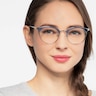 Bouquet Blue Silver Acetate-metalEyeglass Frames for Women from EyeBuyDirect
