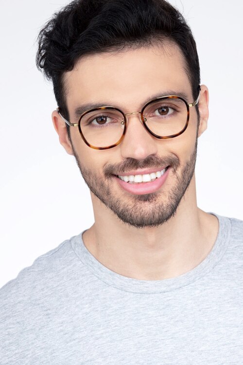 Beyond Tortoise Acetate-metalEyeglass Frames for Men from EyeBuyDirect