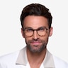 The Fan Tortoise Acetate-metalEyeglass Frames for Men from EyeBuyDirect