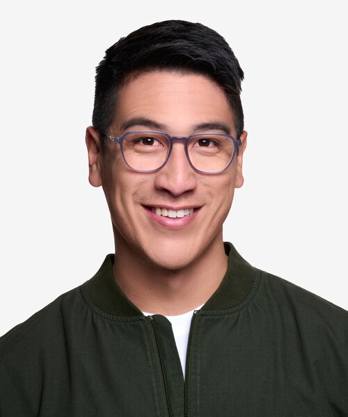 The Fan Gris Acetate-metalMontures de lunettes de vue pour Hommes d'EyeBuyDirect