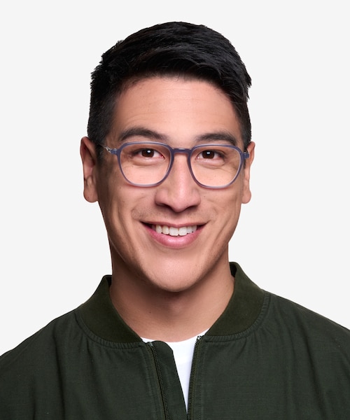 The Fan Gray Acetate, MetalEyeglass Frames for Men from EyeBuyDirect