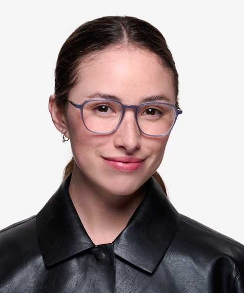 The Fan Gray Acetate, MetalEyeglass Frames for Women from EyeBuyDirect