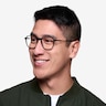 The Fan Noir Acetate-metalMontures de lunettes de vue pour Hommes d'EyeBuyDirect