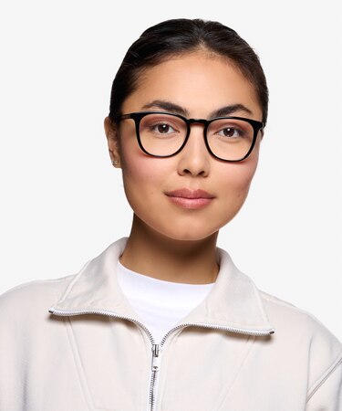 Black Vinyl -  Geek Acetate Eyeglasses