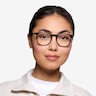 Vinyl Noir Acetate-metalMontures de lunettes de vue pour Femmes d'EyeBuyDirect