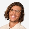 Vinyl Clear Brown Acetate-metalMontures de lunettes de vue pour Hommes d'EyeBuyDirect
