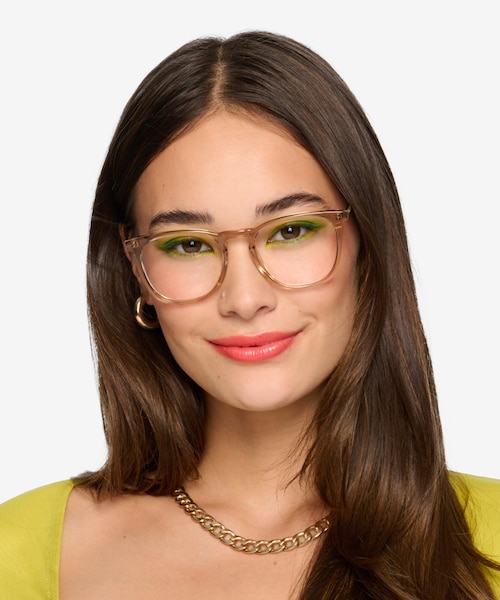 Vinyl Clear Brown Acetate, MetalEyeglass Frames for Women from EyeBuyDirect